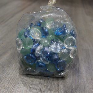 Blue, White And Green Decorative Stones
